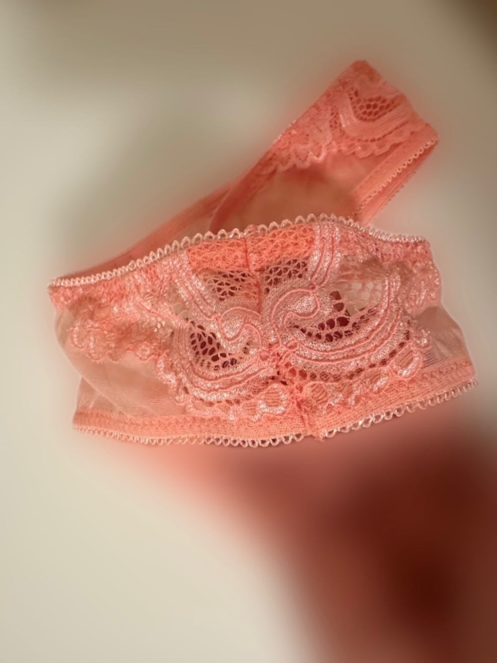 Jasmine ,a prominent lingerie brand, coral-colored thong. Size S - Picture 3 of 4